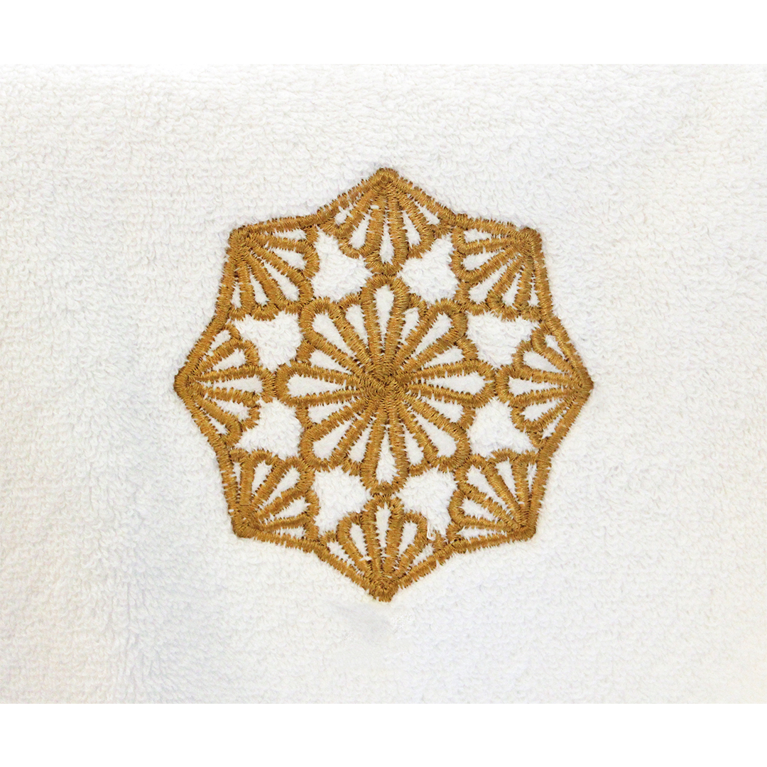 Golden Embroidered  Towel